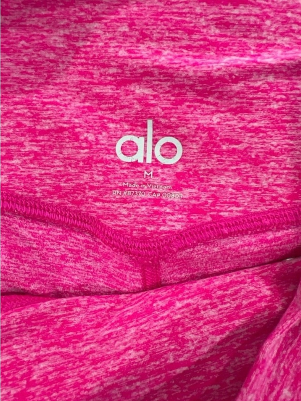 ALO Yoga High-Rise Heathered Hot Pink Leggings - Picture 3 of 4